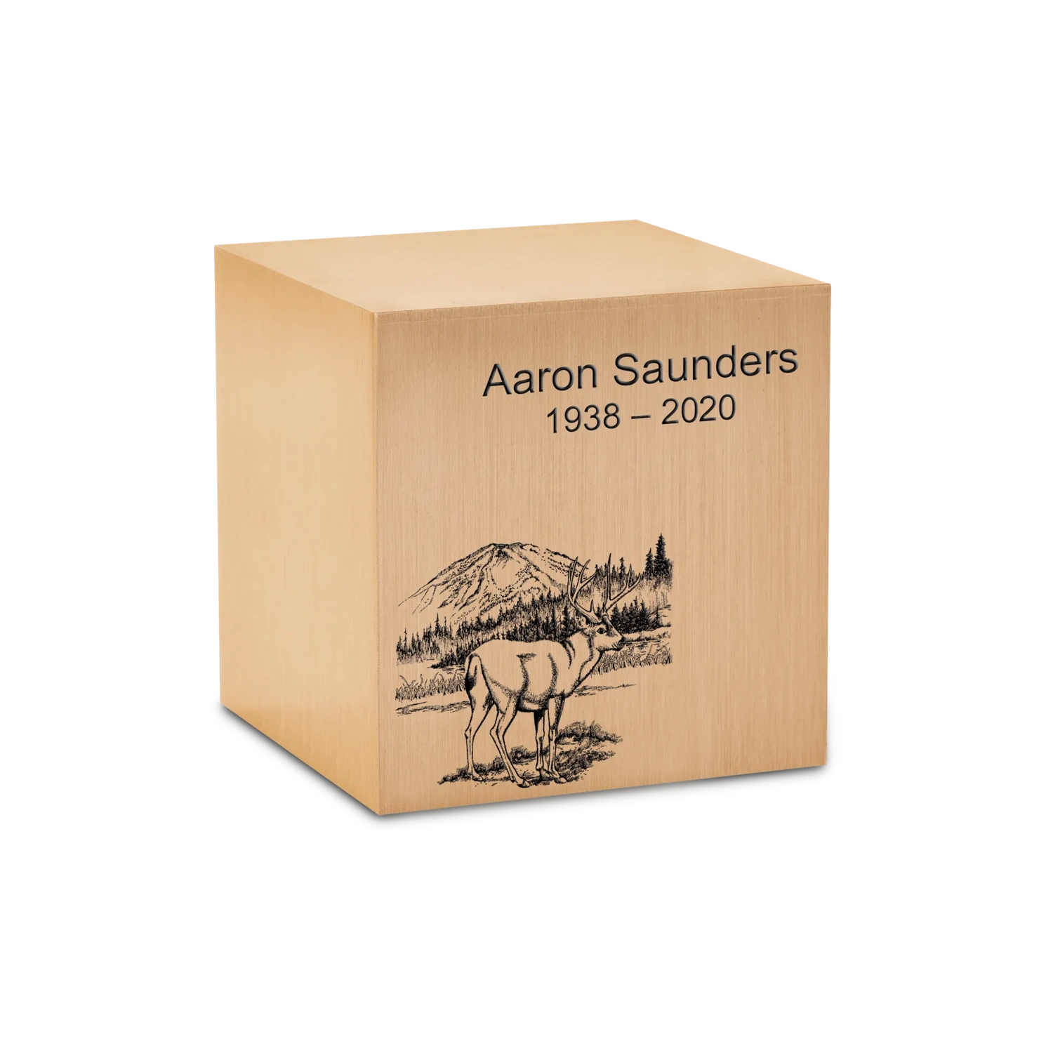 Brushed Bronze Cube Keepsake