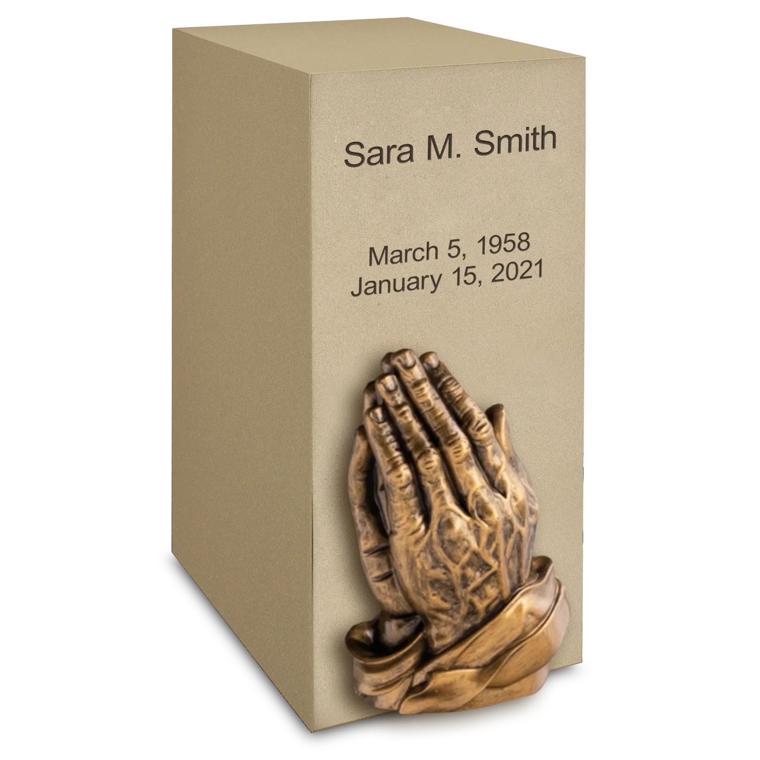 Sand Bronze Vertical Urn