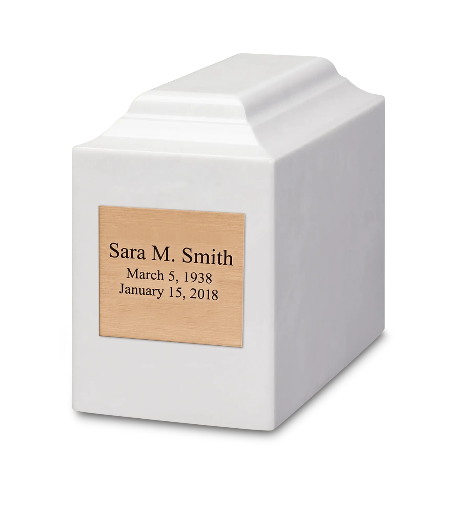 Alpine White Niche Synthetic Marble Urn