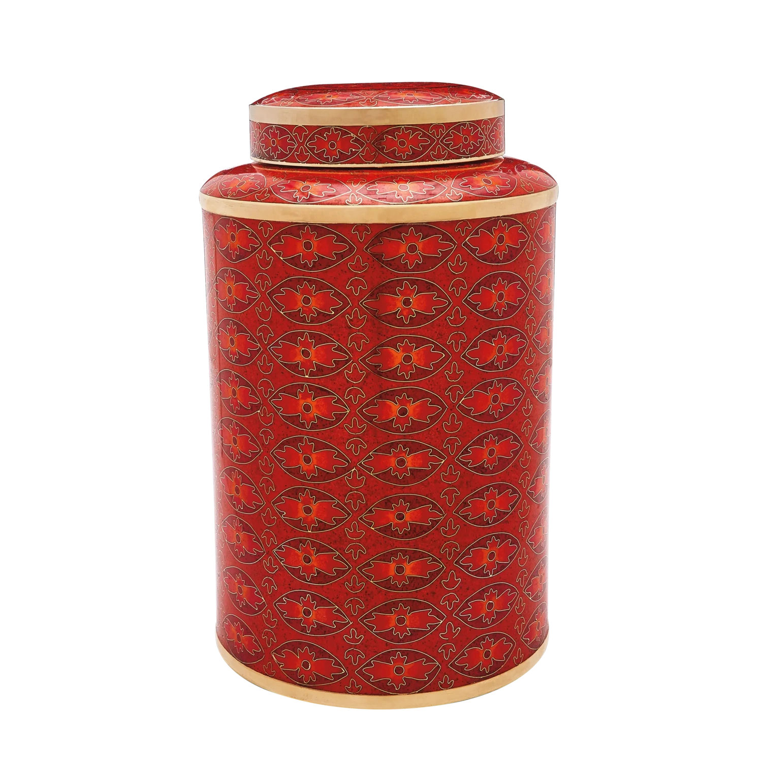 Red Rosette Cloisonne