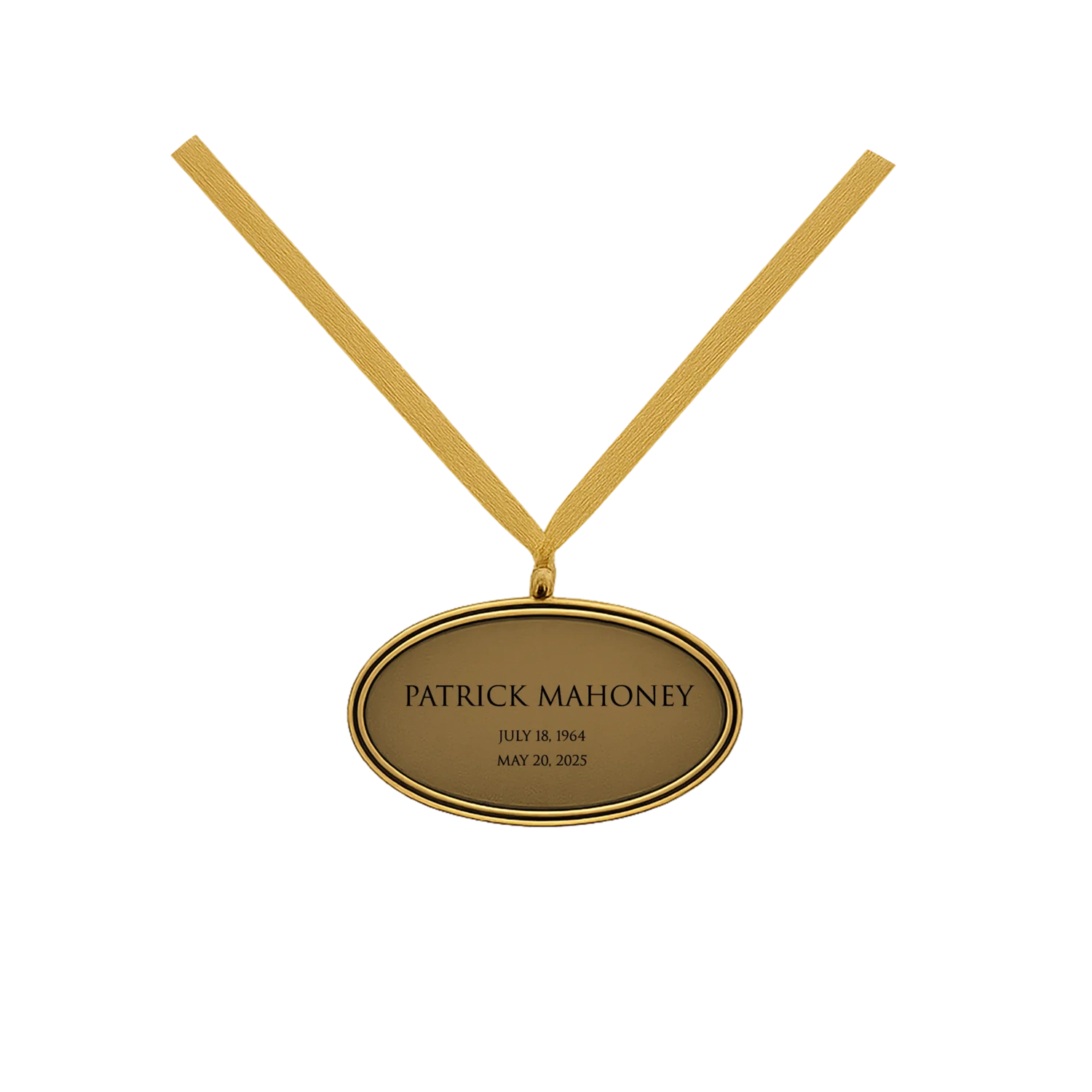Gold Urn Engraving Pendant